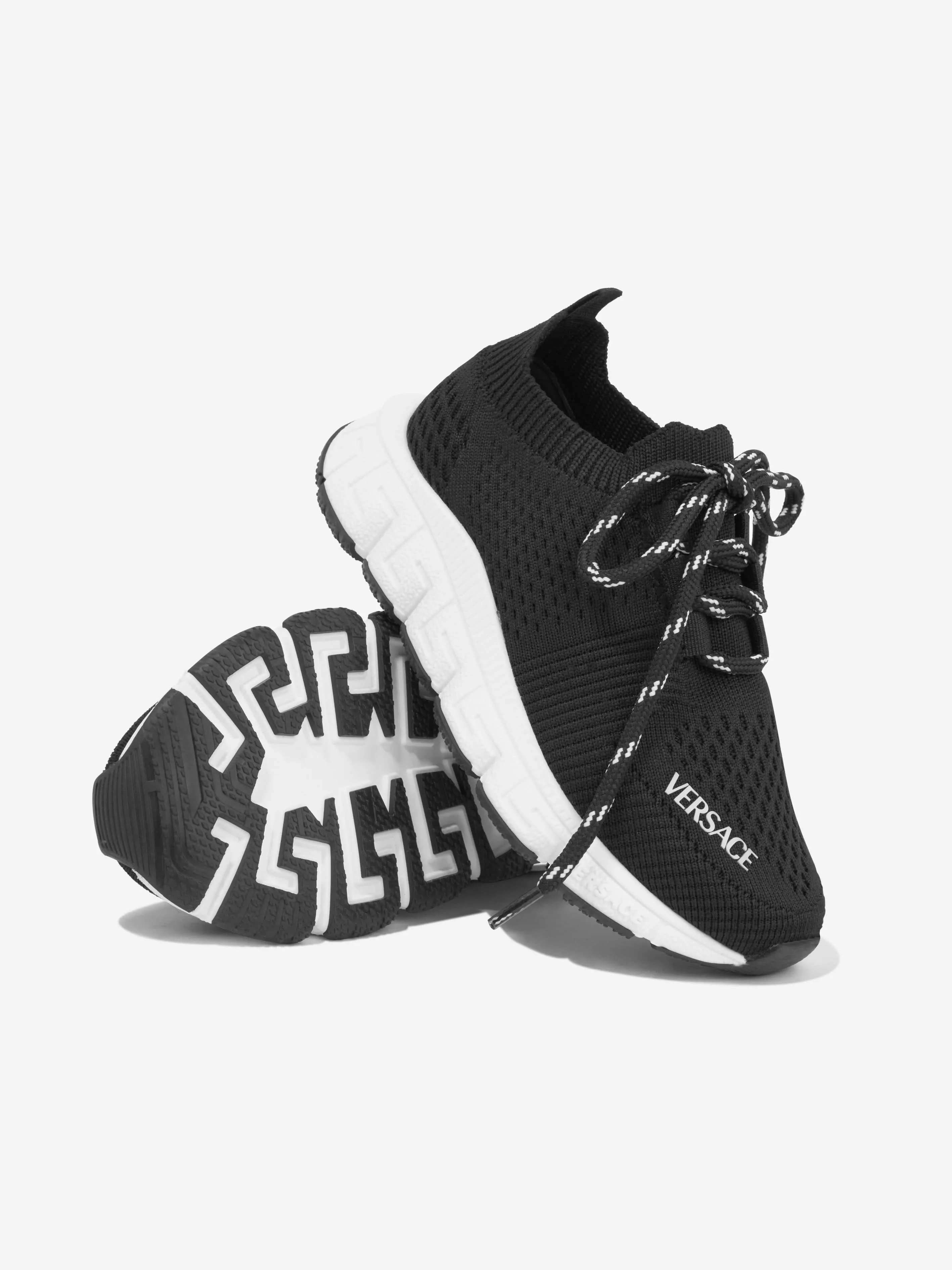 Versace Kids Trigreca Trainers in Black