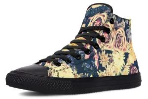 Vintage Flowers High Top Shoes