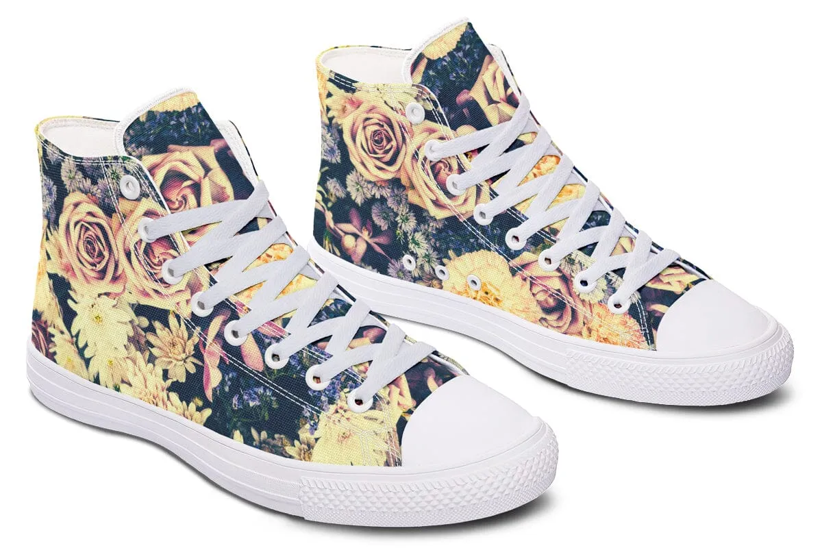 Vintage Flowers High Top Shoes