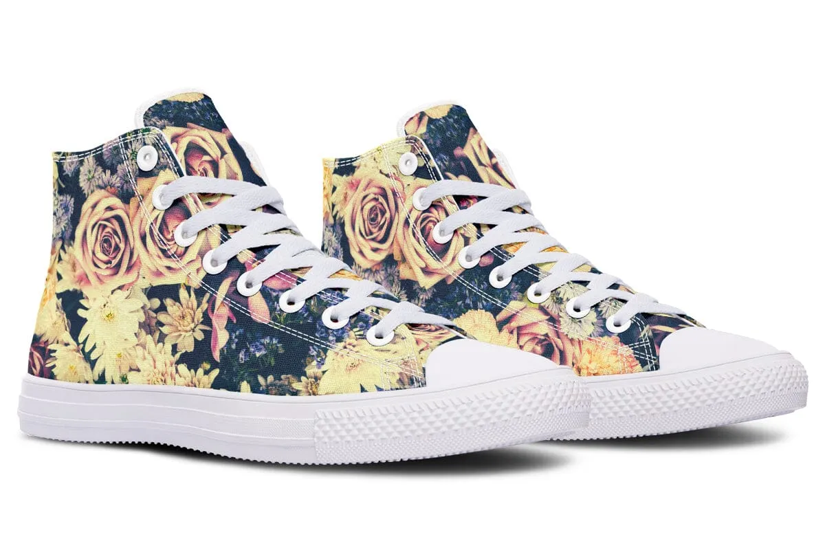 Vintage Flowers High Top Shoes