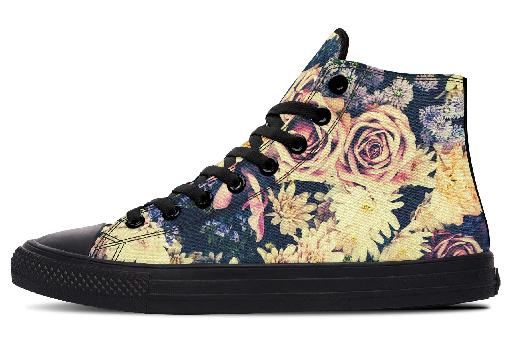 Vintage Flowers High Top Shoes