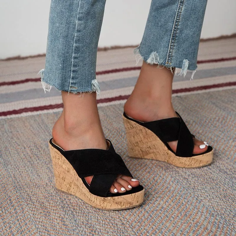 Wedge High Heeled Sandals