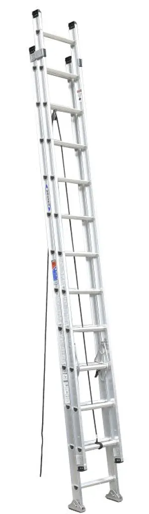 Werner D1524-2 Extension Ladder, 23 ft H Reach, 300 lb, Aluminum :EA: QUANTITY: 1