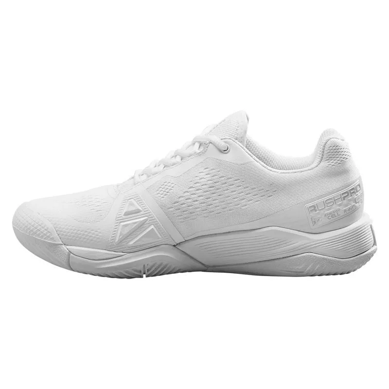 Wilson Women's Rush Pro 4.0 Tennis Shoes White White