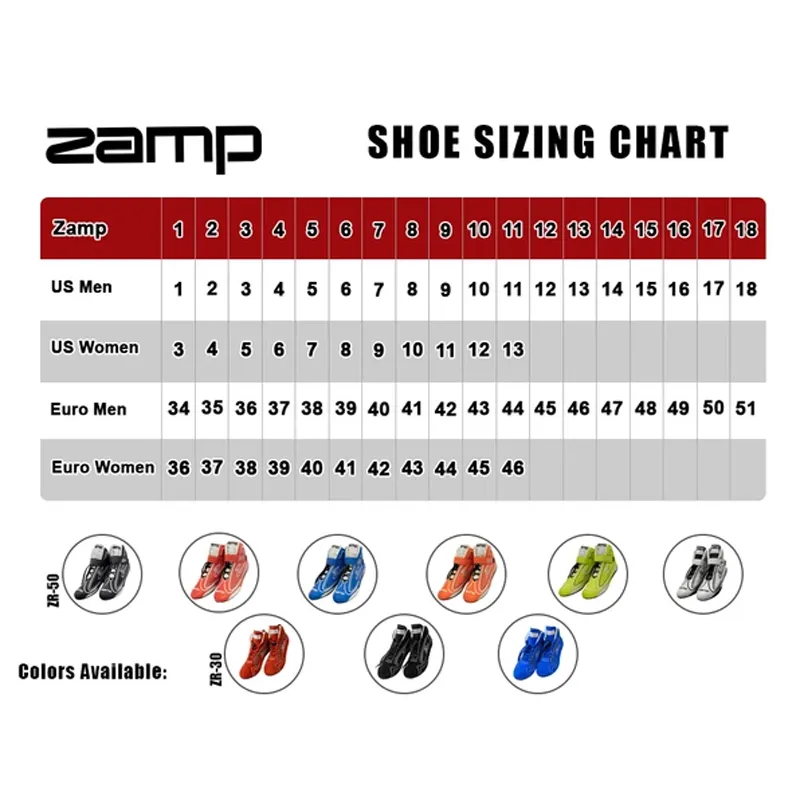 Zamp ZR-50 Race Shoes - Red